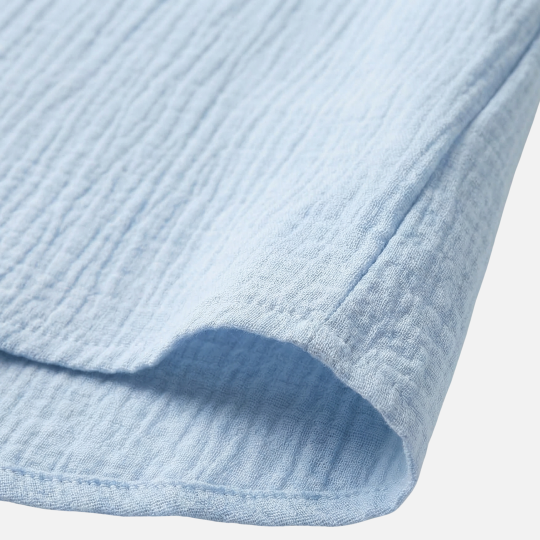 Breathable Linen Shirt in Relaxed Fit with Collar for Men