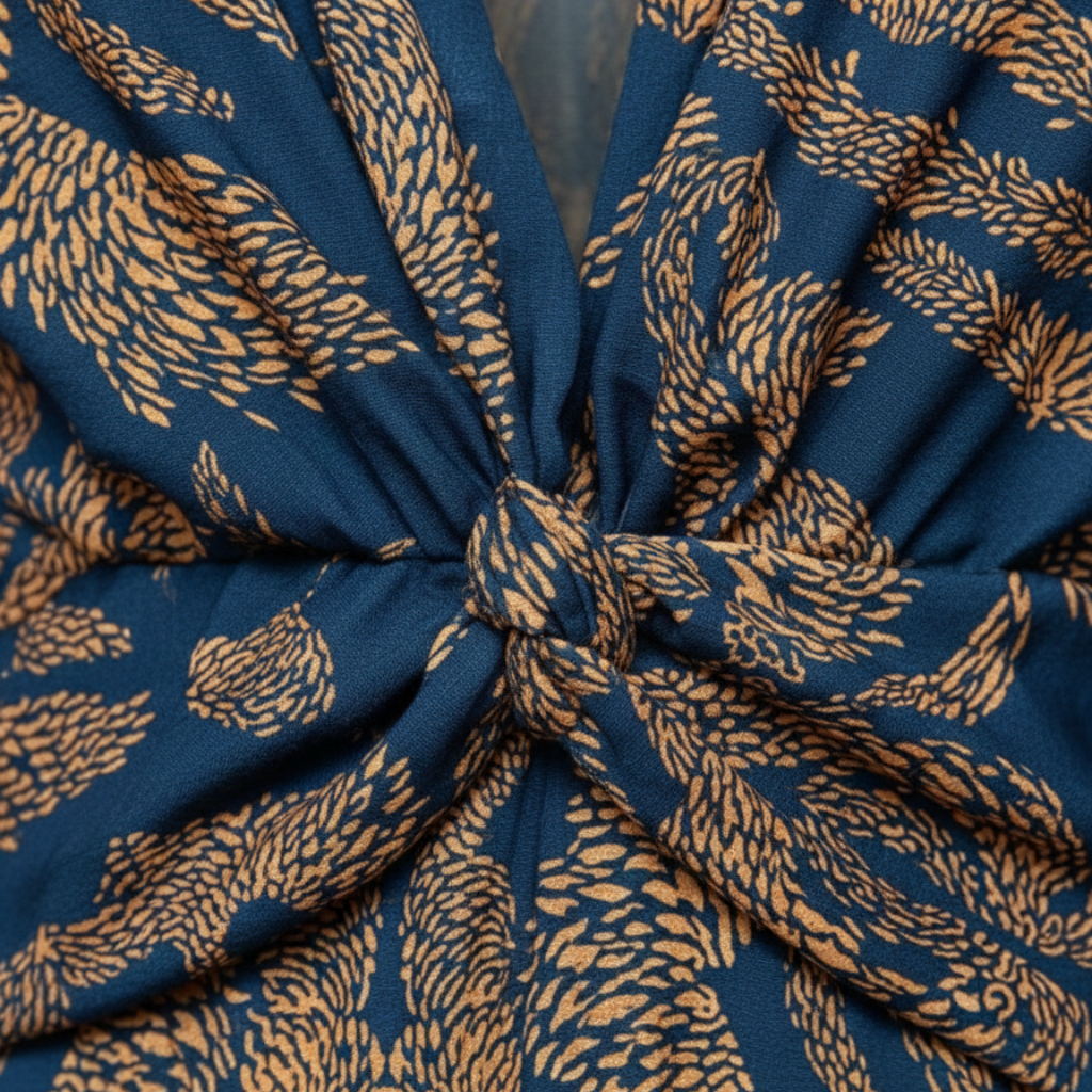 Boho-Maxikleid mit V-Ausschnitt – Sommerliches Langarmkleid für Damen