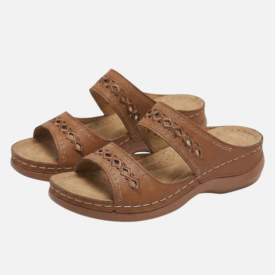 Bequeme Sommer Pantoletten mit Lochmuster für Damen