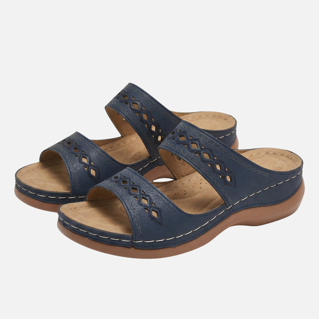 Bequeme Sommer Pantoletten mit Lochmuster für Damen