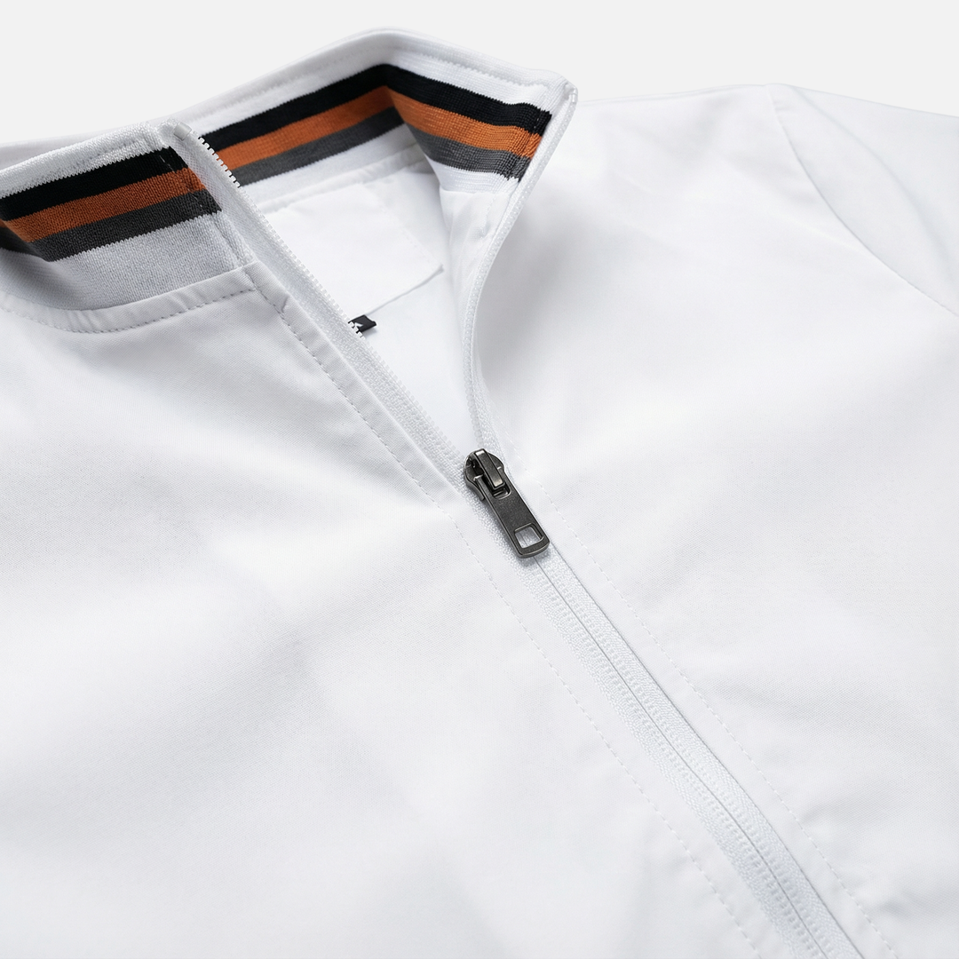 Bomberjacke mit Rippenbesatz und Stehkragen für Herren