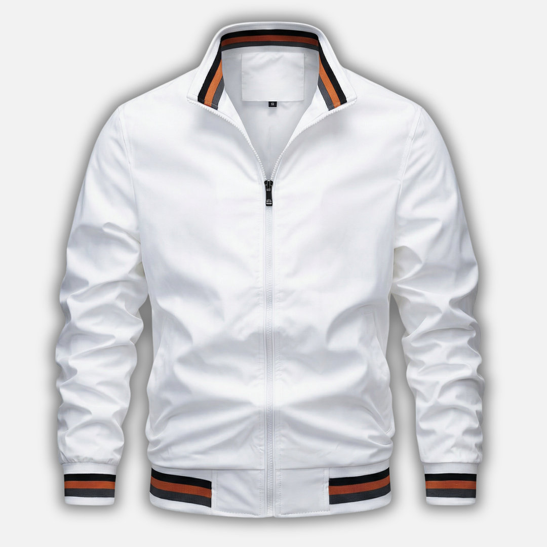 Bomberjacke mit Rippenbesatz und Stehkragen für Herren