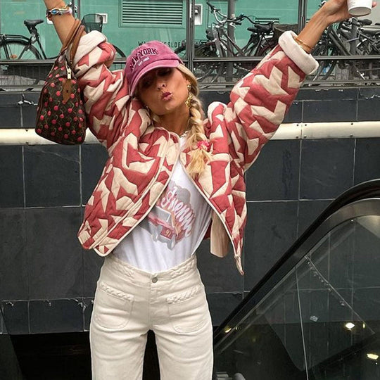 Bunte Jacke | Steppdecke für Damen