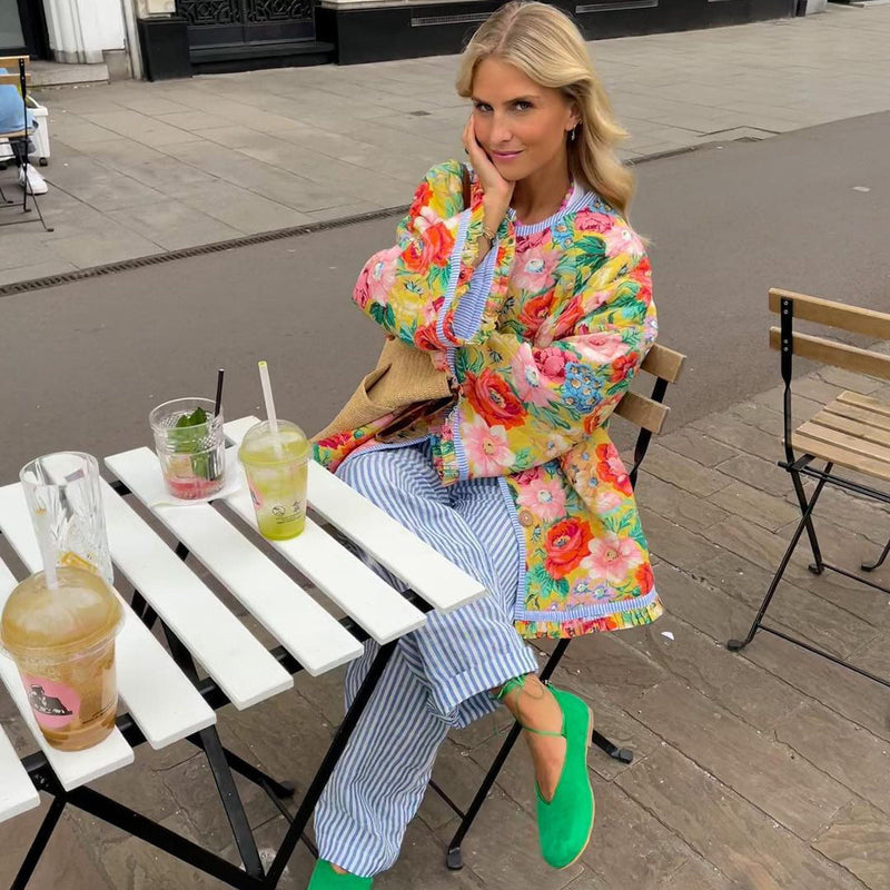 Bunte Jacke | Steppdecke für Damen