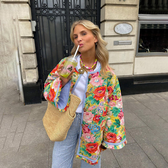 Bunte Jacke | Steppdecke für Damen