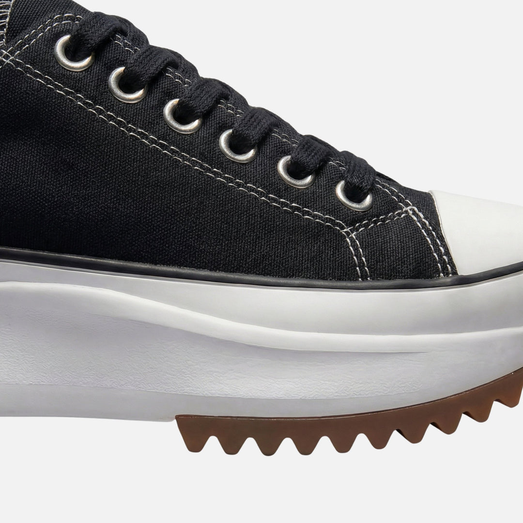 Canvas-Sneaker mit Plateau und Wellensohle für Damen