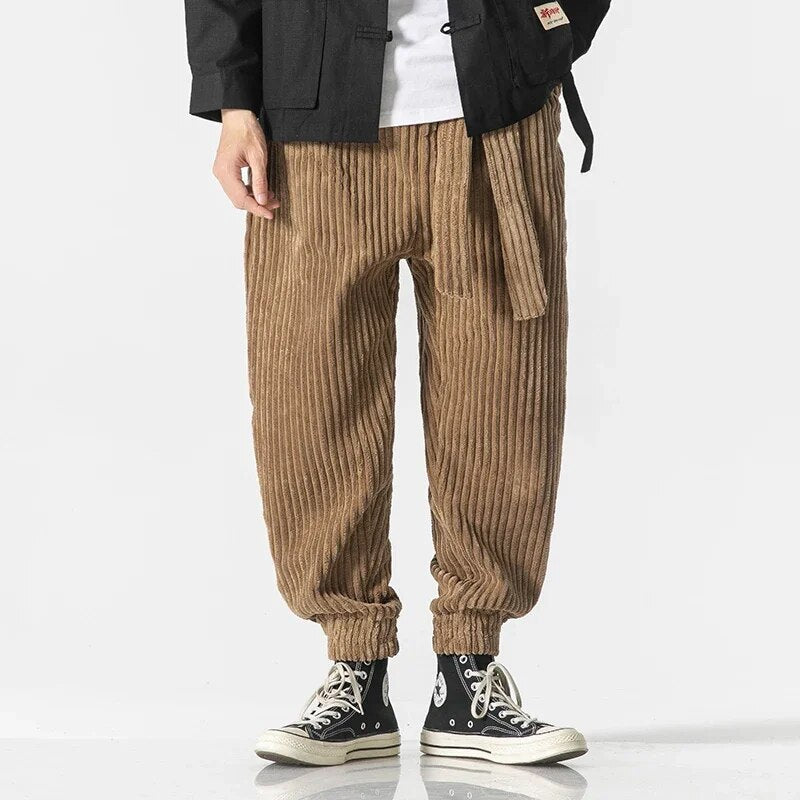 Cord-Jogger für Herren | Elastische Taille & Bündchen