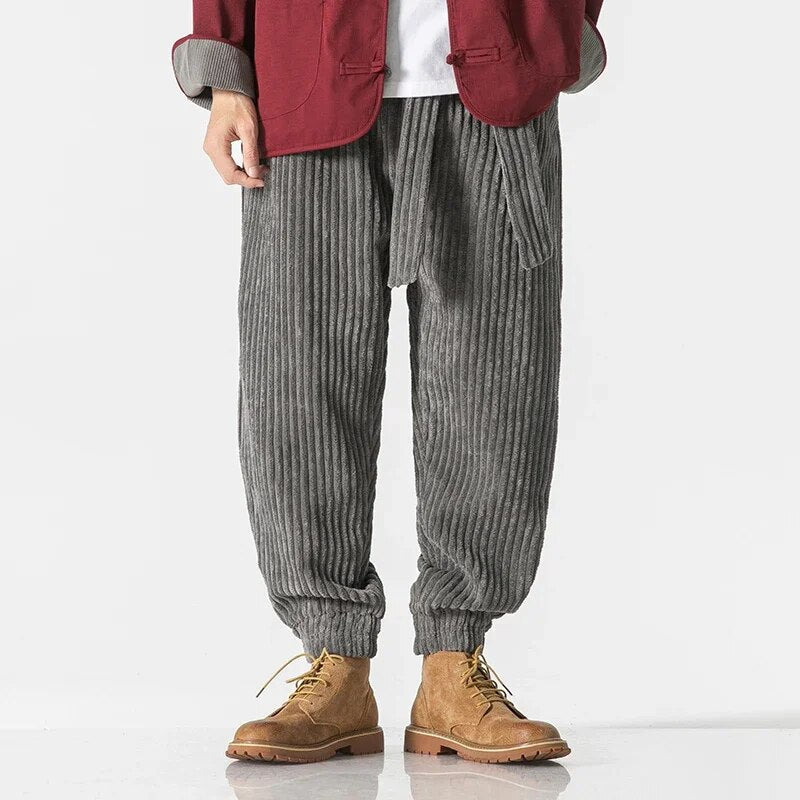 Cord-Jogger für Herren | Elastische Taille & Bündchen