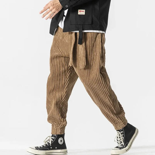 Cord-Jogger für Herren | Elastische Taille & Bündchen