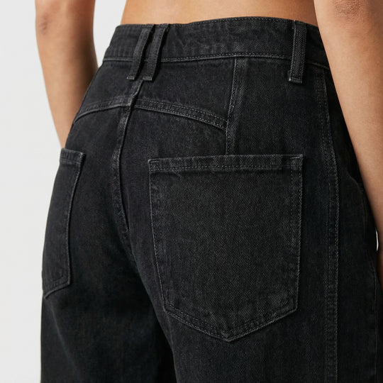 Jeans aus Stretch-Denim mit weitem Bein für Damen