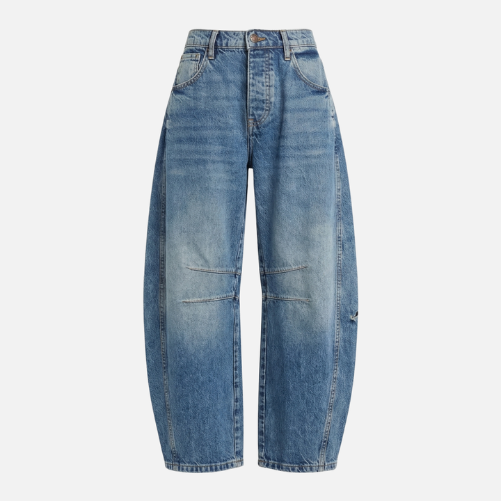 Jeansy z elastycznego denimu z szerokimi nogawkami dla kobiet