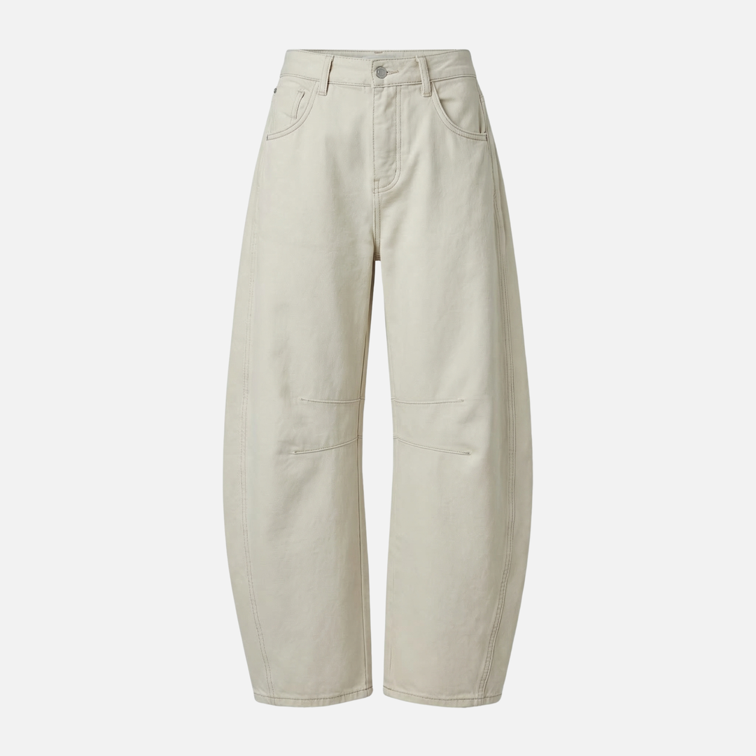 Jeans aus Stretch-Denim mit weitem Bein für Damen