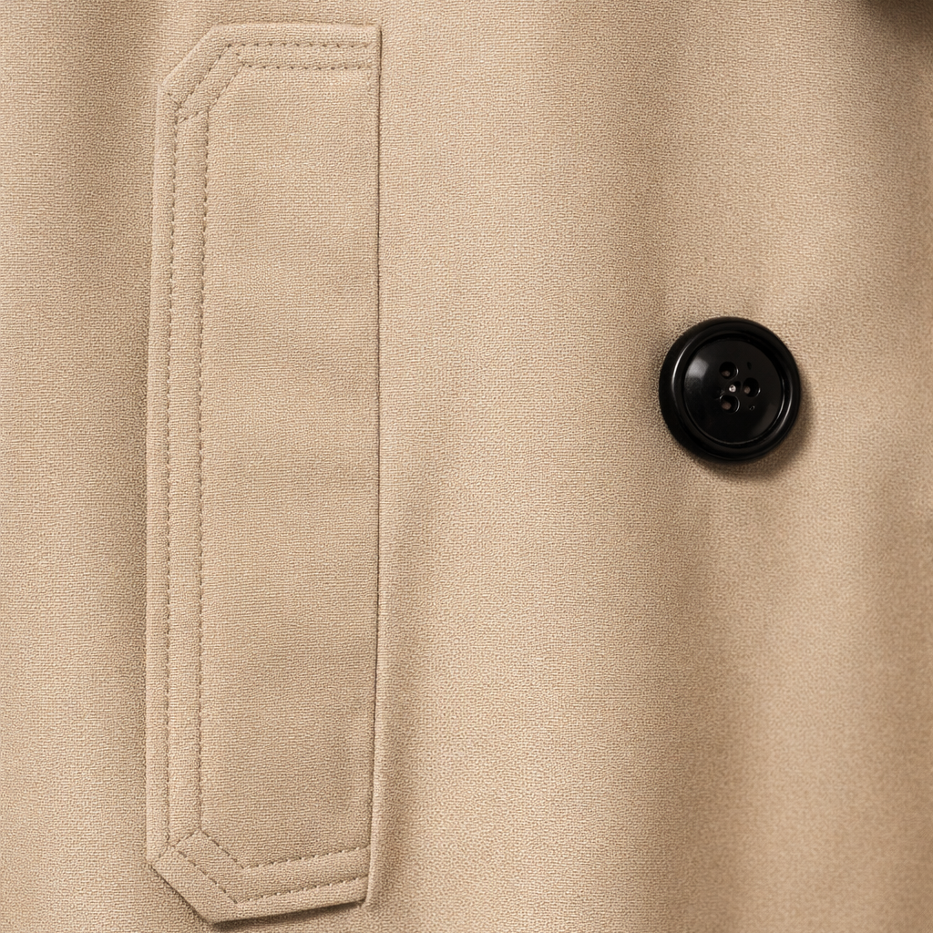 Damen Kurzer doppelreihiger Trenchcoat