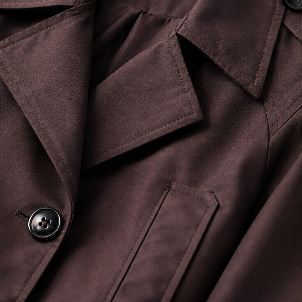 Damen Kurzer doppelreihiger Trenchcoat