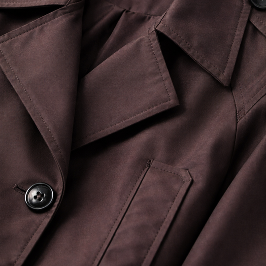 Damen Kurzer doppelreihiger Trenchcoat