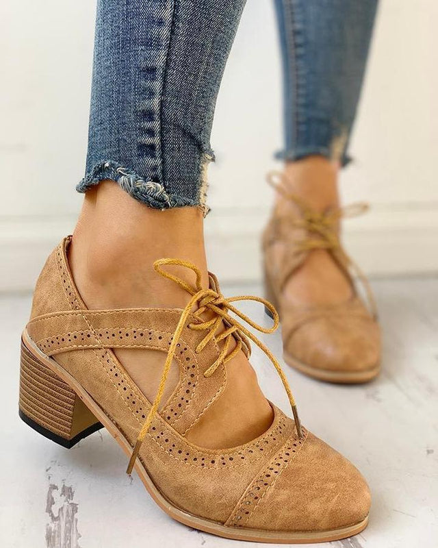 Damen Lässig Schnürschuhe | Abgehobene