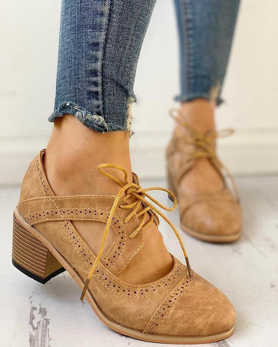 Damen Lässig Schnürschuhe | Abgehobene