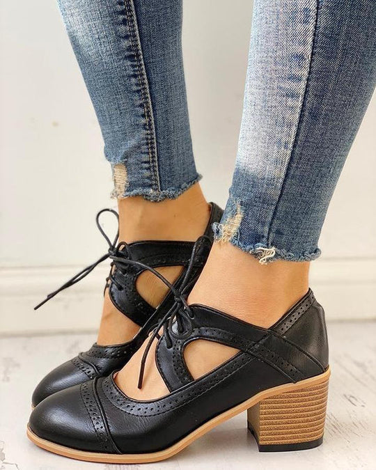 Damen Lässig Schnürschuhe | Abgehobene