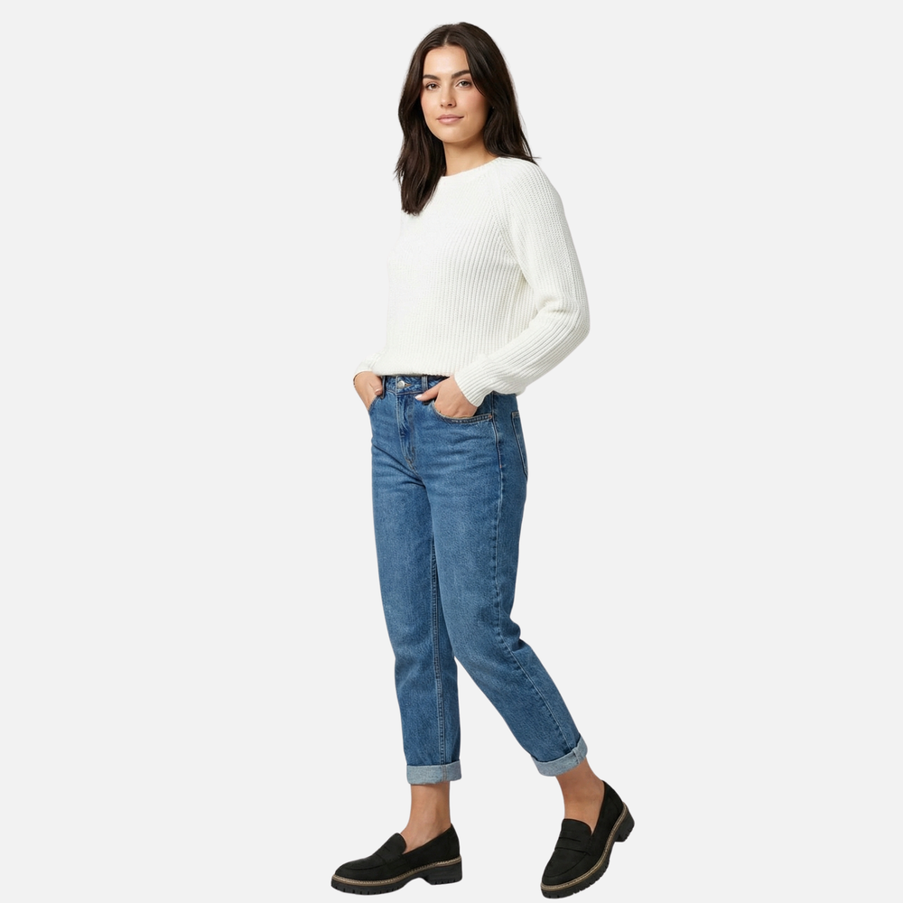 Damen Loafer mit dicker Sohle und Kontrastnähten