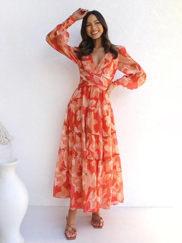 Damen Rüschenkleid | Maxi