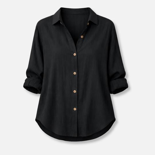 Damen Bluse im Relaxed Fit mit hochrollbaren Ärmeln