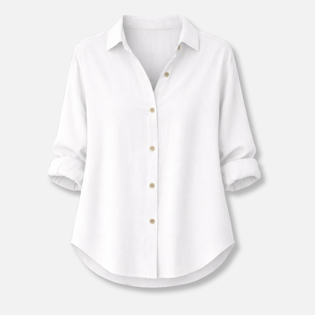 Damen Bluse im Relaxed Fit mit hochrollbaren Ärmeln