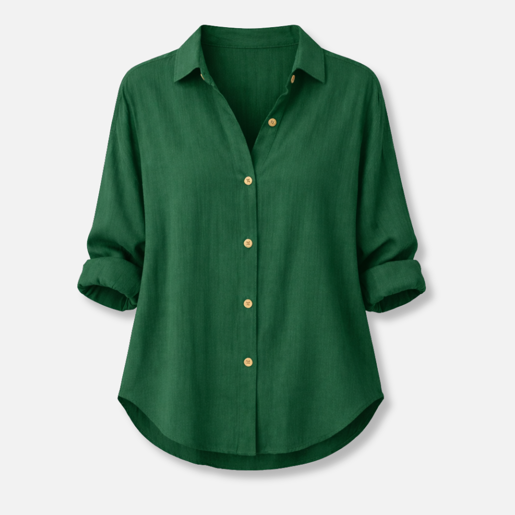 Damen Bluse im Relaxed Fit mit hochrollbaren Ärmeln