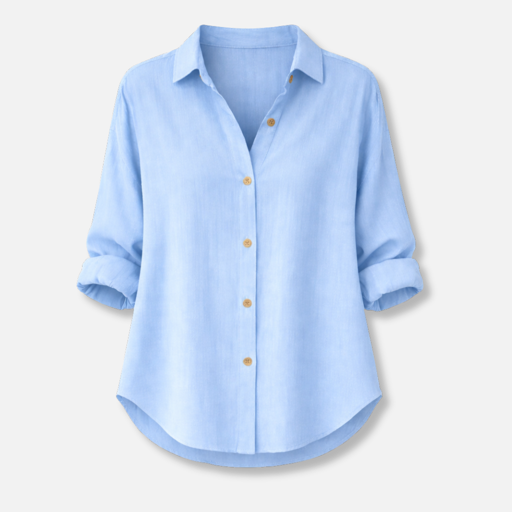 Damen Bluse im Relaxed Fit mit hochrollbaren Ärmeln