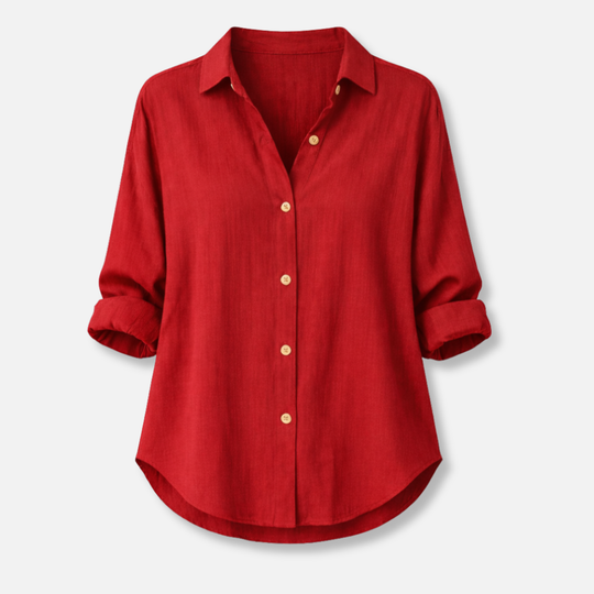 Damen Bluse im Relaxed Fit mit hochrollbaren Ärmeln