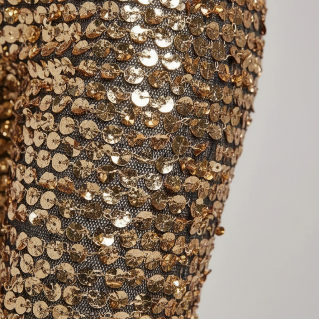 Damen Pailletten-Overall mit weitem Bein und Spaghettiträgern