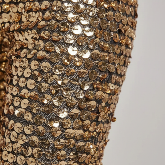 Damen Pailletten-Overall mit weitem Bein und Spaghettiträgern