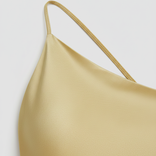 Damen Satin Maxi Kleid mit Seitenschlitz