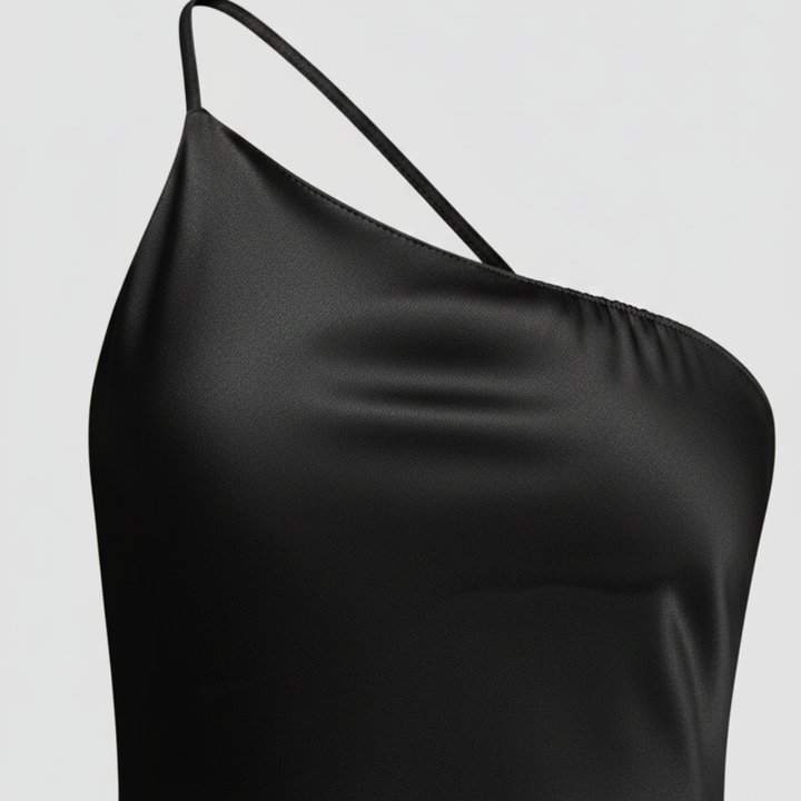 Women's Satin Maxi Dress with Side Slit