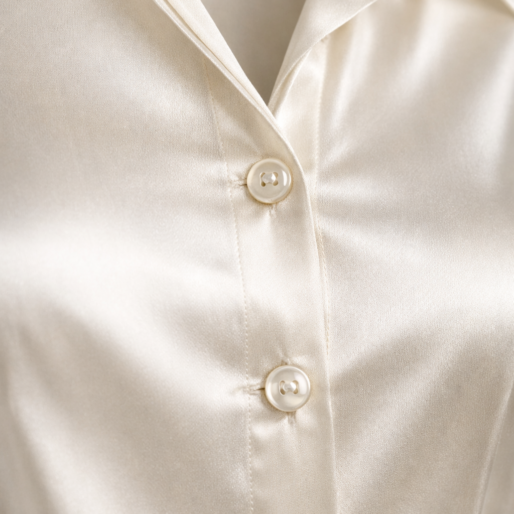 Damen Satinbluse mit langen Ärmeln