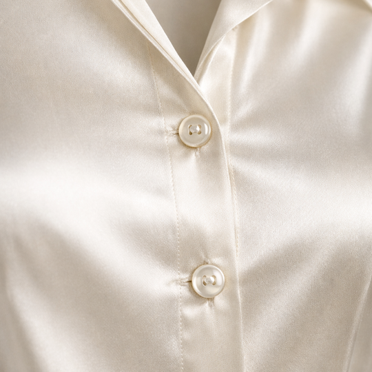 Damen Satinbluse mit langen Ärmeln