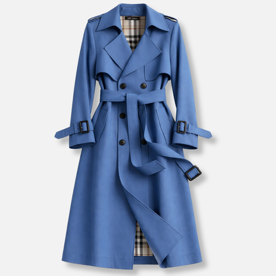 Damen Trenchcoat mit Gürtel und verstellbaren Manschetten