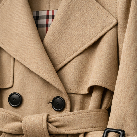 Damen Trenchcoat mit Gürtel und verstellbaren Manschetten