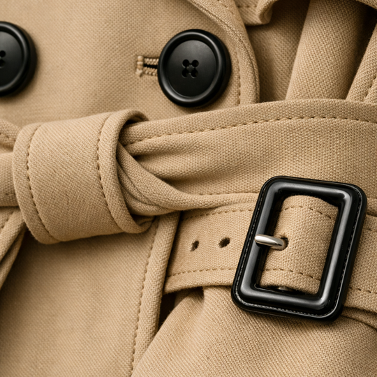 Damen Trenchcoat mit Gürtel und verstellbaren Manschetten