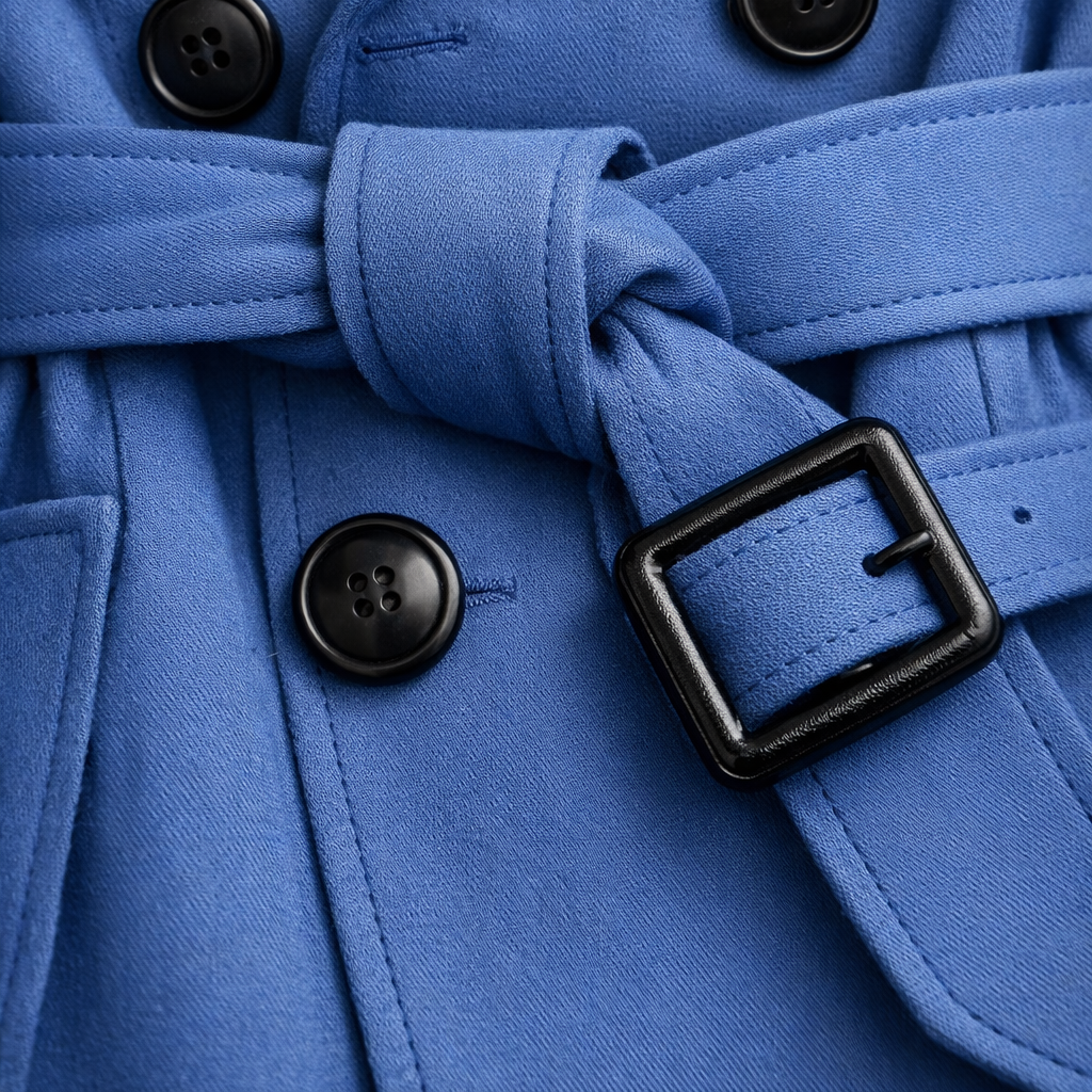 Damen Trenchcoat mit Gürtel und verstellbaren Manschetten