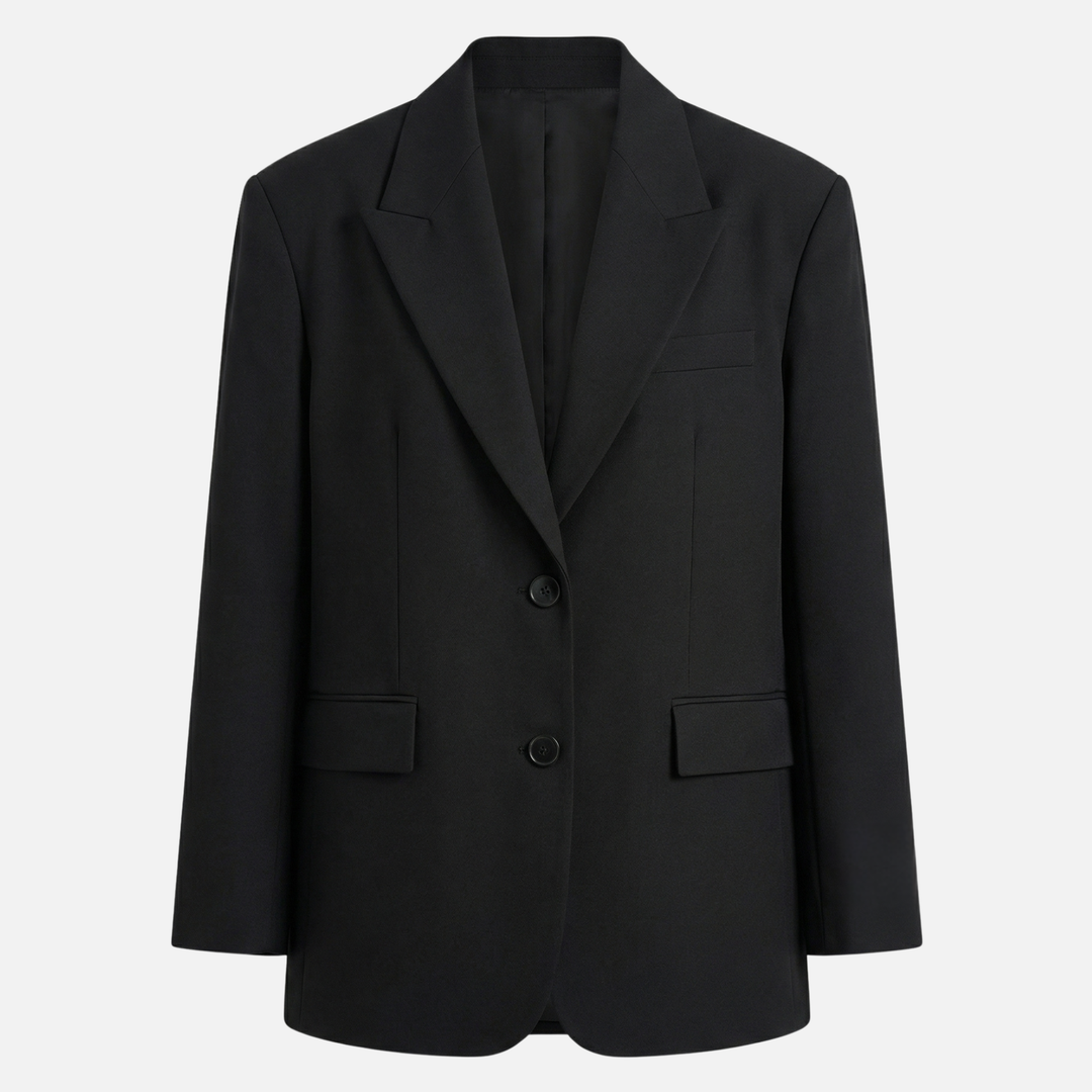 Oversized-Blazer aus Webstoff mit Fronttaschen für Damen