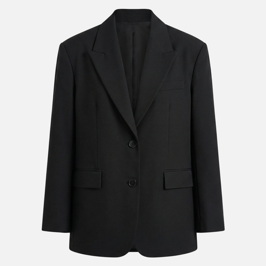 Oversized-Blazer aus Webstoff mit Fronttaschen für Damen