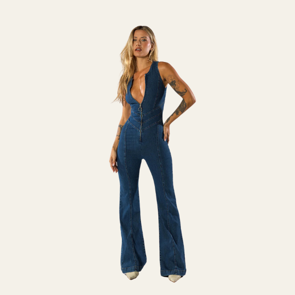 Denim-Overall für Damen | Hohe Taille