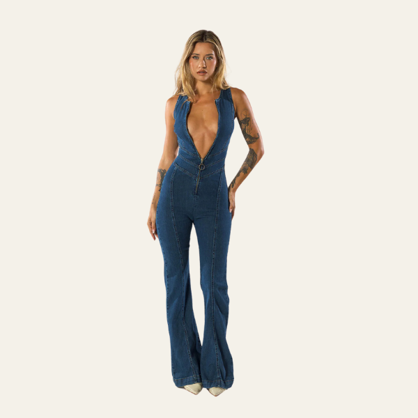 Denim-Overall für Damen | Hohe Taille