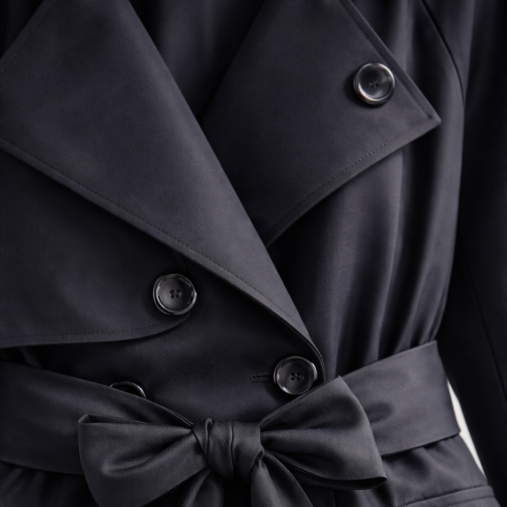 Doppeltbrustiger Trenchcoat mit Gürtel für Damen