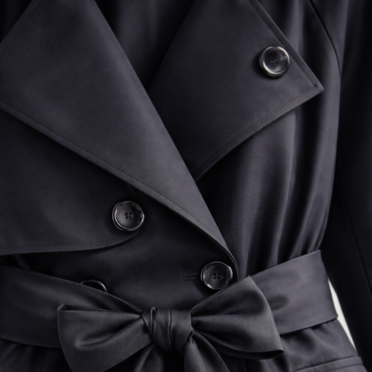 Doppeltbrustiger Trenchcoat mit Gürtel für Damen