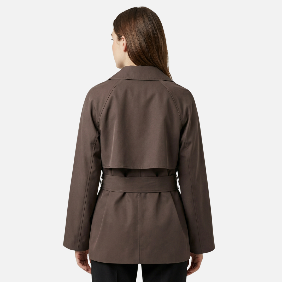 Doppeltbrustiger Trenchcoat mit Gürtel für Damen