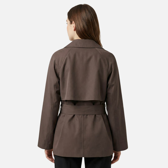 Doppeltbrustiger Trenchcoat mit Gürtel für Damen