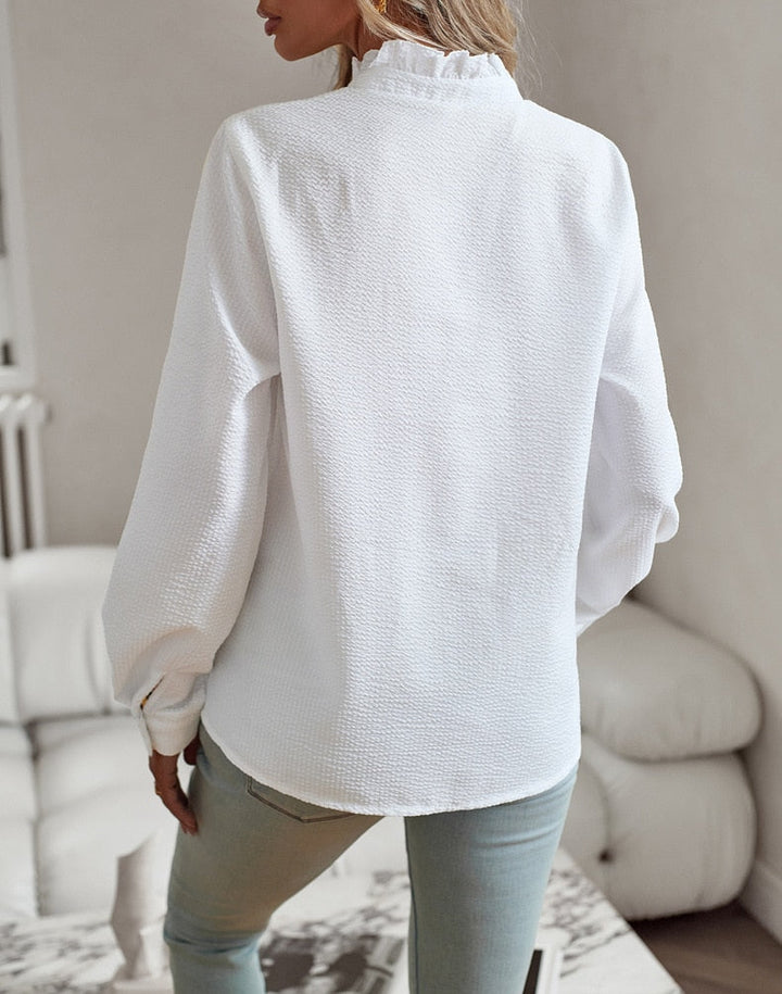 Draped Women's Shirt | Long Sleeve