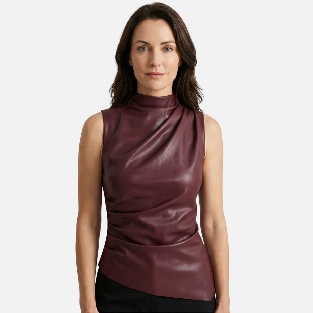 Drapiertes Tanktop mit asymmetrischem Saum für Frauen