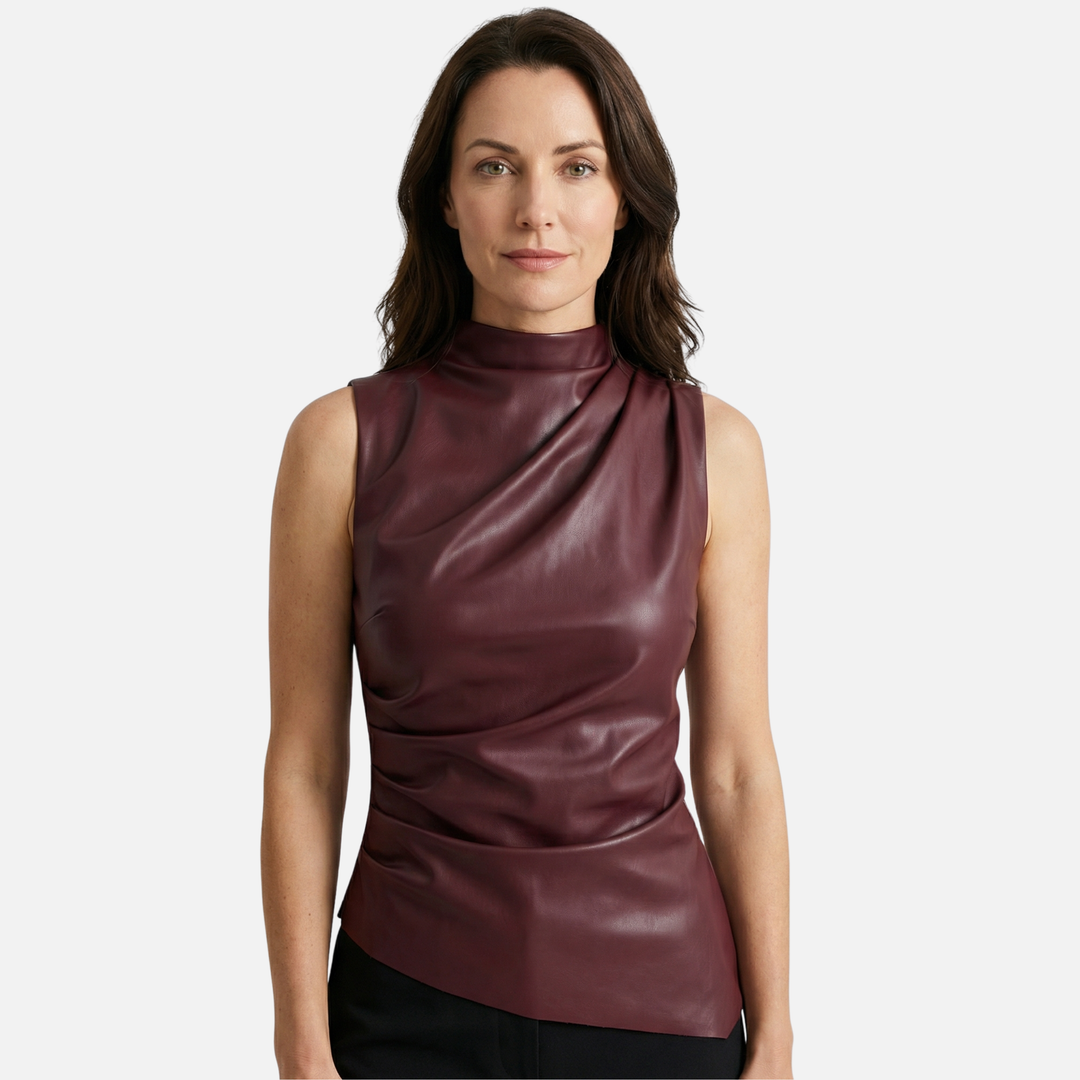 Drapiertes Tanktop mit asymmetrischem Saum für Frauen